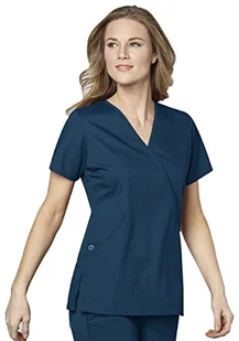 WonderWink 102XCARI5XL WonderWORK damski top owijany, karaibski niebieski, rozszerzony rozmiar 5XL - Koszulki i topy damskie - miniaturka - grafika 1