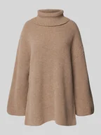 Swetry damskie - Sweter z dzianiny z golfem model ‘MARY’ - miniaturka - grafika 1