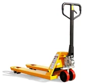 Wózki magazynowe - Paleciak Wózek paletowy magazynowy koła PU (udźwig: 2500 kg, długość wideł: 1150 mm, wysokość podnoszenia 195 mm) 85079839 - miniaturka - grafika 1