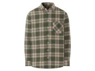 Koszule męskie - esmara Men Koszula flanelowa męska z bawełny (Zielony/beżowy, M (39/40)) - miniaturka - grafika 1