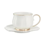 Filiżanki - Filiżanka porcelanowa 200 ml ze spodkiem SANDRINE - miniaturka - grafika 1