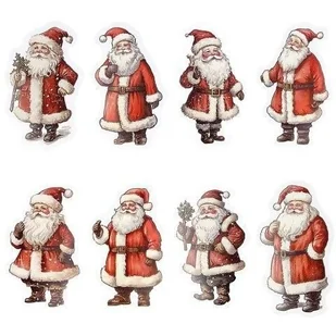 Naklejki papierowe na taśmie Mikołaje 250szt - Szkolne artykuły papiernicze - miniaturka - grafika 1