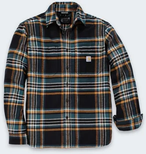 Koszula Flanelowa Carhartt Midweight Pleid BLACK - Koszule męskie - miniaturka - grafika 1