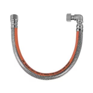 Przewód elastyczny do gazu w osłonie PCV z kolankiem 50 cm Invena - Akcesoria hydrauliczne - miniaturka - grafika 1
