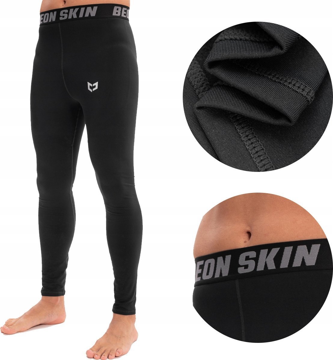 Beon Spodnie termoaktywne męskie Beon Skin Nagare Quantum Black S