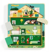 Puzzle - Djeco 3-warstwowa drewniana układanka - Dom - miniaturka - grafika 1