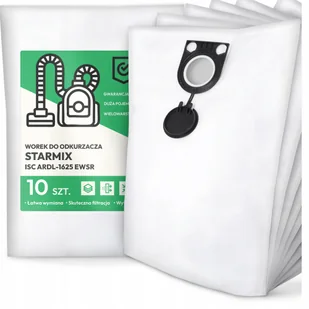 10x Worek do Odkurzacza Starmix Isc ARDL-1625 Ewsr Syntetyczny Tekstylny G9 - Worki do odkurzaczy - miniaturka - grafika 1
