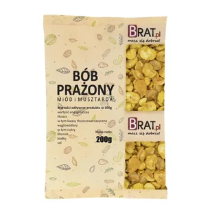 Bób prażony miód i musztarda 200g Wysoka JAKOŚĆ Produkt NATURALNY - Chipsy - miniaturka - grafika 1