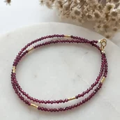 Naszyjniki - Naszyjnik Choker TOU granat - miniaturka - grafika 1