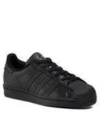 Sneakersy damskie - adidas Buty Superstar J FU7713 Czarny - miniaturka - grafika 1