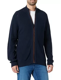 Swetry męskie - Som Męski kardigan D253429, głęboki granatowy (Navy Blue), L (5 szt.), Deep Navy Blue, L - grafika 1