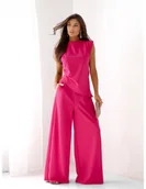 Komplety damskie - Komplet asymetryczna bluzka i spodnie ARMINA - fuksjowy - miniaturka - grafika 1