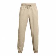 Spodnie sportowe męskie - Męskie spodnie dresowe Under Armour UA Essential Flc Puddle Pant - beżowe - UNDER ARMOUR - miniaturka - grafika 1