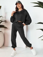 Dresy damskie - Komplet damski dresowy BISTAN czarny Dstreet AY1013-S - miniaturka - grafika 1