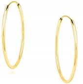 Biżuteria dla dzieci - KOLCZYKI ZŁOTE KOŁA KOŁKA SREBRO GRAWER - miniaturka - grafika 1