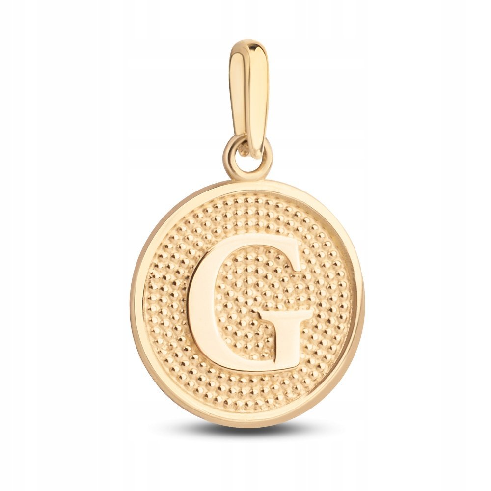 ZŁOTA WYJĄTKOWA ZAWIESZKA MEDALIK LITERKA G 333