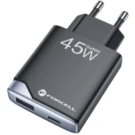 Ładowarki do telefonów - Ładowarka sieciowa FORCELL F-Energy B245202(1A1C) 45W Czarny - miniaturka - grafika 1