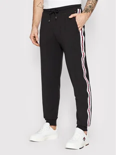 Tommy Hilfiger Spodnie dresowe Track UM0UM01918 Czarny Regular Fit - Spodnie sportowe męskie - miniaturka - grafika 1