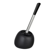 Akcesoria do wc - Czarna ceramiczna szczotka do WC Wenko Polaris - miniaturka - grafika 1