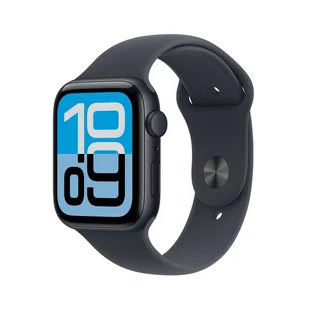 Apple Watch SE 3-gen GPS 44mm aluminium północ pasek sportowy S/M Czarny - Smartwatch - miniaturka - grafika 1