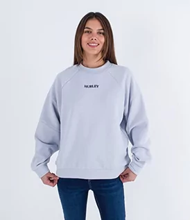 Bluzy damskie - Hurley Damska bluza Crew Neck - Fala - grafika 1