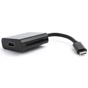 Gembird Adapter USB Typ-C do HDMI F czarny A-CM-HDMIF-01 - Adaptery i przejściówki - miniaturka - grafika 1