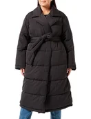 Płaszcze damskie - YAS Damski płaszcz damski Yasluffa Ls Padded Coat S. Noos, czarny, XXL - miniaturka - grafika 1
