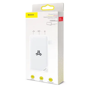 Baseus S10 power bank 10000mAh 18W bezprzewodowa ładowarka Qi 10W USB / USB Typ C PowerDelivery QC3.0 biały (PPS10-02) hurtel-51610-0 - Powerbanki - miniaturka - grafika 34