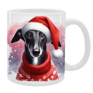 Kubki - Kubek z psem Greyhound - Kolekcja Świąteczna - miniaturka - grafika 1