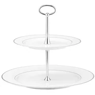 Tace i patery - Dwupoziomowa Patera Aura Silver Ambition - miniaturka - grafika 1