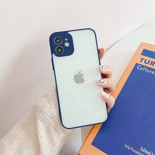 Milky Case silikonowe elastyczne półprzezroczyste etui do Samsung Galaxy S21+ 5G (S21 Plus 5G) granatowy - Etui i futerały do telefonów - miniaturka - grafika 2