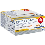 Glukometry i akcesoria dla diabetyków - Pic Solution Insulin Syringes, strzykawka insulinowa 1 ml z igłą 30G (0,30 mm) x 8 mm, 100 sztuk - miniaturka - grafika 1