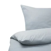 Pościel - Komplet Pościeli Bawełnianej Satynowej W Paski 135 X 200 Cm Szary Avondale - miniaturka - grafika 1