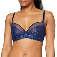 Biustonosze - Triumph Damski biustonosz z fiszbinami, niebieski (Deep Water 6722), 70E - miniaturka - grafika 1