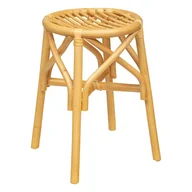 Taborety i hokery - Stołek Aoni 45cm rattan naturalny - miniaturka - grafika 1