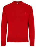 Swetry męskie - SWETER MĘSKI U KLAS - WEŁNA - KNK - CZERWONY - L - miniaturka - grafika 1