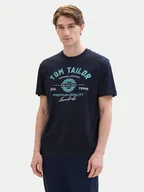 Koszulki męskie - Tom Tailor T-Shirt 1037735 Granatowy Regular Fit - miniaturka - grafika 1