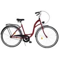 Rowery - Rower Dallas City 28" 1spd - czerwony z czarnym - miniaturka - grafika 1