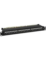 Pozostałe akcesoria sieciowe - Patch panel NAVI LED STP kat.6 24 porty LSA 1U - miniaturka - grafika 1