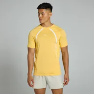 Koszulki męskie - Męski T-shirt ze wstawkami z kolekcji Tempo MP – Sunny Yellow - XXXL - miniaturka - grafika 1