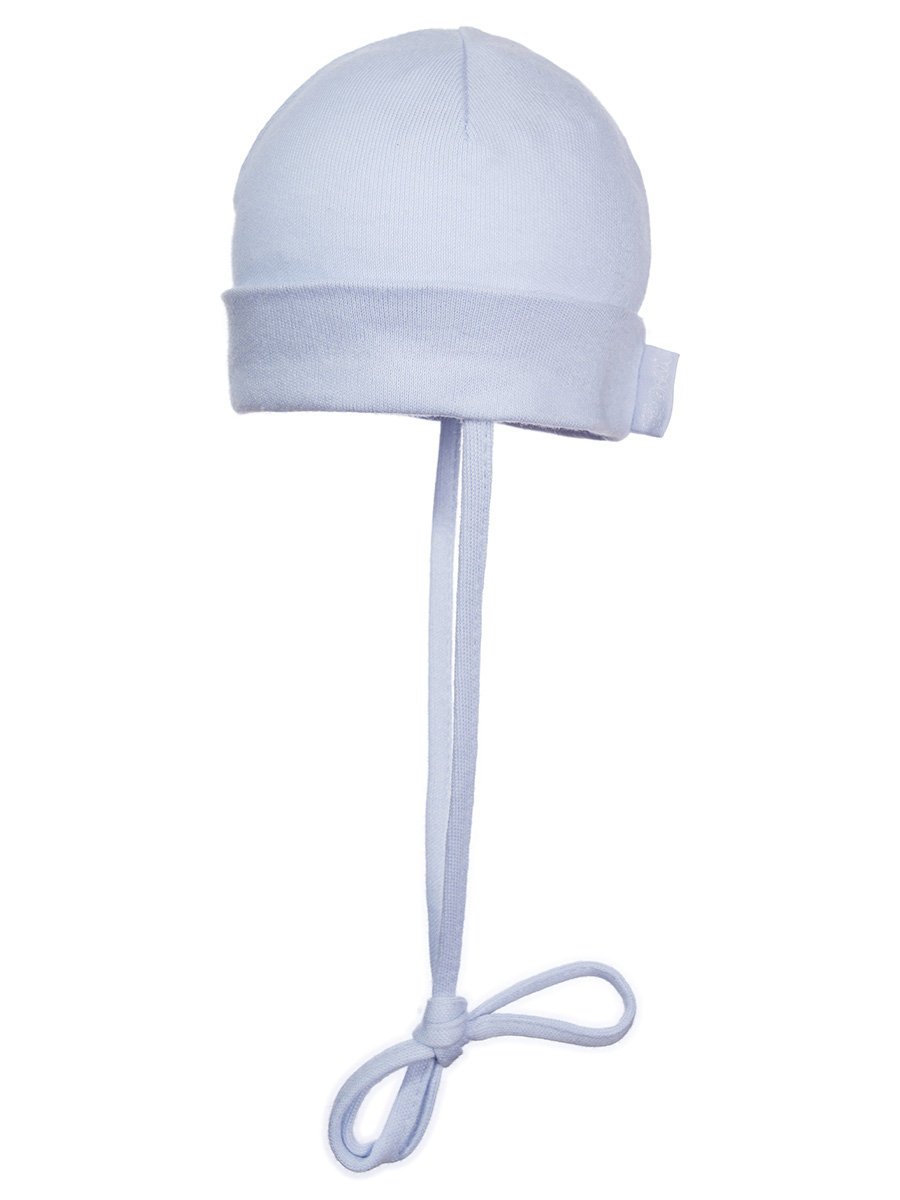 Czapka trykotowa ze sznurkiem jasnoniebieska Doll r.37