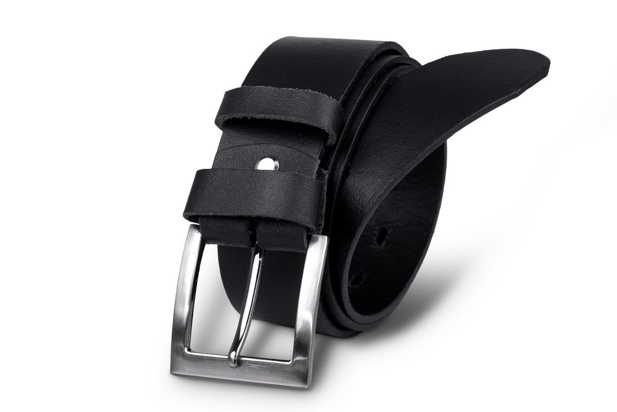 Pasek męski skórzany Kaletnik Czarny 4 cm