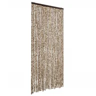 Zasłony - vidaXL Zasłona przeciwsłoneczna beżowo-brązowa 100x230 cm szenilowa - miniaturka - grafika 1