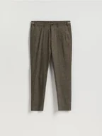 Spodnie męskie - Reserved - Spodnie chino slim fit - ciemnobrązowy - miniaturka - grafika 1