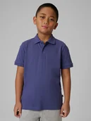 Koszulki dla chłopców - 4F Koszulka polo regular chłopięca - granatowa 140 (9-10 lat) - miniaturka - grafika 1