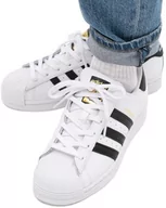 Sneakersy damskie - Sneakersy młodzieżowe Adidas Superstar J buty sportowe skórzane białe (FU7712) - miniaturka - grafika 1