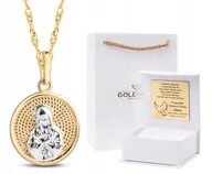 Biżuteria dla dzieci - ZŁOTY NASZYJNIK MEDALIK CHRZEST KOMUNIA ŚWIĘTA 585 - miniaturka - grafika 1