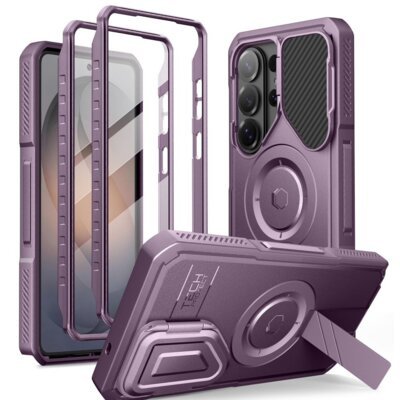 Etui TECH-PROTECT Kevlar MagSafe 2-Set do Samsung Galaxy S26 Ultra Fioletowy
