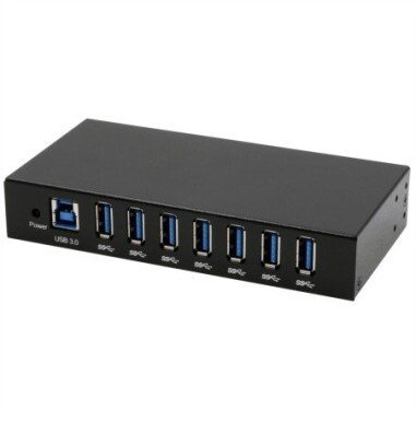 HUB USB Exsys Zestaw huba USB 3.2 Gen 1 z 7 portami do montażu na szynie DIN EX-11237HMS-2 15.06.3495
