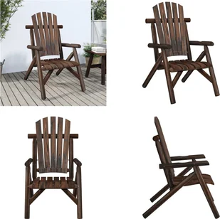 vidaXL Krzesło ogrodowe 68x86x103 cm z litego drewna świerkowego - krzesło ogrodowe - krzesła ogrodowe - fotel wypoczynkowy - krzesło tarasowe - Fotele i krzesła ogrodowe - miniaturka - grafika 1